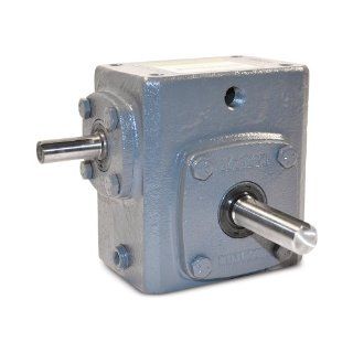 Boston Gear 71520KJ Right Angle Gearbox, Solid Shaft Input, Left Output, 201 Ratio, 1.54" Center Distance, .72 HP and 435 in lbs Output Torque at 1750 RPM Mechanical Gearboxes