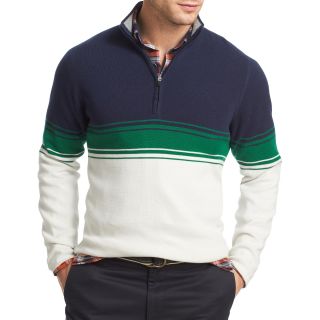 Izod Ski Club Quarter Zip Sweater, Green, Mens
