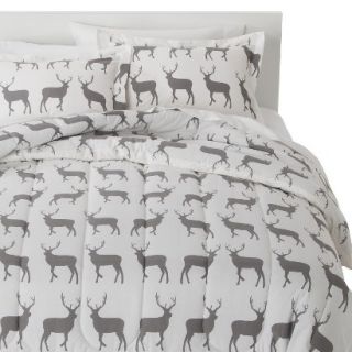 Anorak Stag Comforter Set   Gray/White (Twin Extra Long)