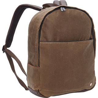 University Waxed Backpack Dark Brown   TOKEN School & Day Hiking Backpacks