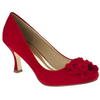 Riverberry Women's 'Giga' Microsuede Flower detail Pumps Heels