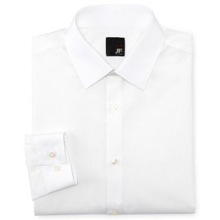JF J.Ferrar JF J. Ferrar Solid Dress Shirt   Slim Fit, White, Mens