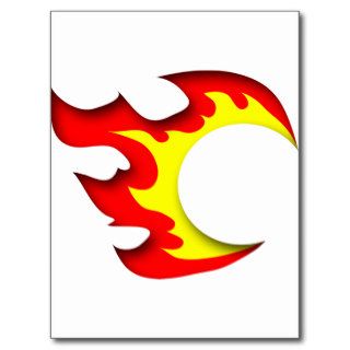 Fireball Design (flame logo) Post Card