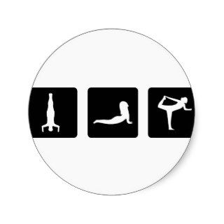 yoga icons stickers