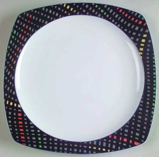 Studio Nova Metro Lane Black Dinner Plate, Fine China Dinnerware   Porcelain, Cd