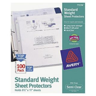 Avery Top Load Polypropylene Sheet Protectors, Letter   Semi Clear (100 Per Box)