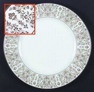 Noritake Kimberly Dinner Plate, Fine China Dinnerware   Bone China,Gold Filigree