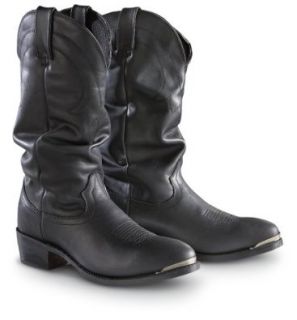 Men's Road Wolf 12" Slouch Boots Black, BLACK, 11 Shoes
