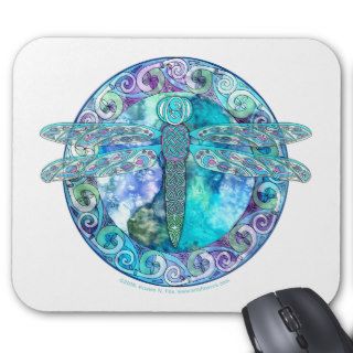 Cool Celtic Dragonfly Mouse Pad