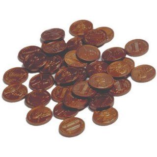 Plastic Coins   Pennies (Set of 100) Toys & Games