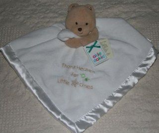 Snuggle Buddy Security Blanket Teddy Bear "Thank Heaven for Little Ones"  Nursery Blankets  Baby