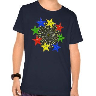 Smiley Stars Whirl Monogram T shirt