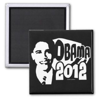 B&W Re Elect Obama 2012 Gear Refrigerator Magnet