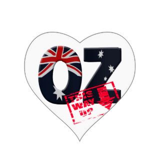 Oz Australian flag This way up Sticker