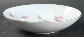 Sango Dawn Rose Coupe Soup Bowl, Fine China Dinnerware   Pink Rosebuds, Coupe, P