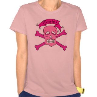Pink Skull and Crossbones T shirts and Gifts