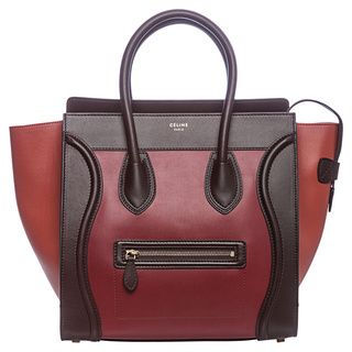 Celine Two tone Leather Luggage Tote Celine Designer Handbags