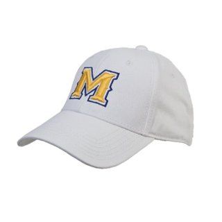 McNeese State White Heavyweight Twill Pro Style Hat 'M Puff'  Sports Fan Baseball Caps  Sports & Outdoors
