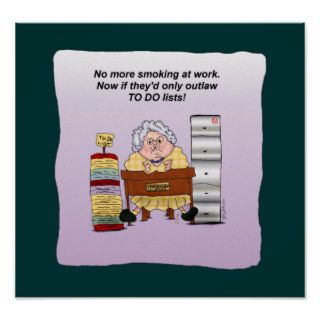 To Do Lists Office Work Funny Maw Poster Print