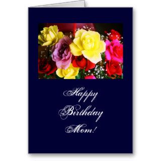 Birthday flowers for Mom Cards