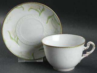 Richard Ginori Narciso Flat Cup & Saucer Set, Fine China Dinnerware   Museo, Yel
