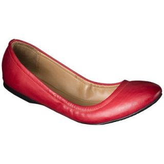 Womens Mossimo Supply Co. Ona Side Scrunch Ballet Flat   Red 6