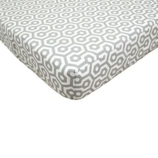 Grey Honeycomb Fitted Crib Sheet