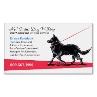 Dog Walker Pet Business Fancy Belgian Business Card Template
