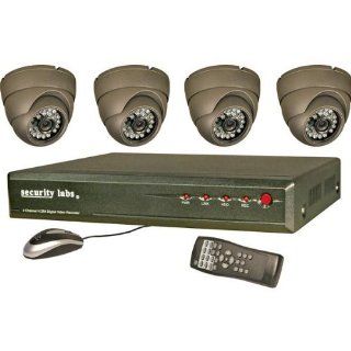 Security Labs SLM441 4 Channel Observation System (Black)  Home Security Systems  Camera & Photo