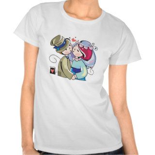Cute, "Bride and Groom" wedding design T Shirt