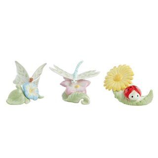 Lenox Meadow Dragonfly/Lady Bug/Butterfly Sculptures, Set of 3  