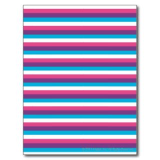 Blue/Purple/Pink Line pattern Postcard