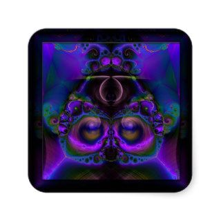 Chester the Cybernetic Owl  Stickers Square