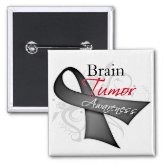 Scroll Ribbon   Brain Tumor Awareness Button