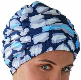 Fashy Silky Blue Grey and Black Shower Cap with Wide Headband   Made in Germany Sports & Outdoors