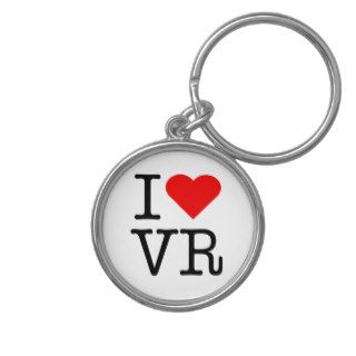 I love heart VR Key Chain