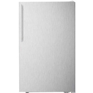Summit Fs407lxbisshv 2.8 Cu. Ft. Capacity Built in Or Freestanding Compact Freezer   Stainless Steel Door / White Cabinet Appliances