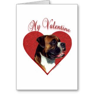 Boxer My Valentine Greeting Cards