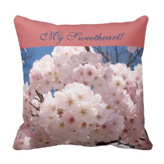 My Sweetheart pillows Pink Fluffy Spring Blossoms