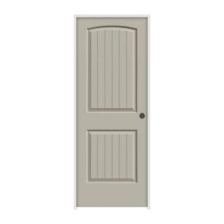 JELD WEN Smooth 2 Panel Arch Top V Groove Solid Core Painted Molded Prehung Interior Door THDJW137500061