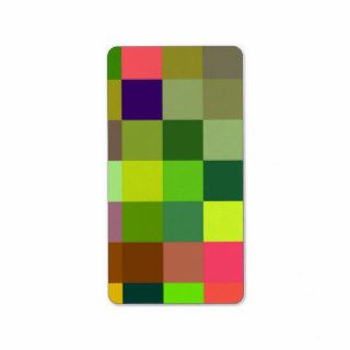Colorful Squares pattern Custom Address Labels