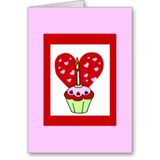 Pink Cupcake Valentine's Day Party Invitation Greeting Cards