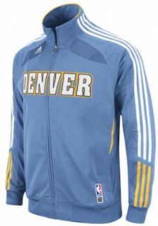 NBA adidas Denver Nuggets Light Blue Warm Up Full Zip Performance Jacket (Large)  Sports Fan Outerwear Jackets  Sports & Outdoors