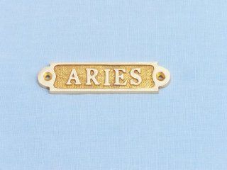Solid Brass Aries Sign 4" Nautical Theme Decor Decorating A Beach House   Brand New   Childrens Room Decor