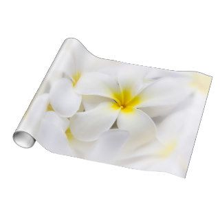 Plumeria Frangipani Hawaii Flower Flowers Template Gift Wrap Paper