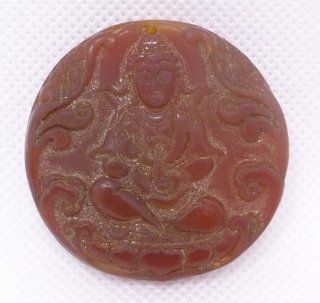 Chinese Jade Carving Ancient Characters in Mythology Novel Red Pendant / Statue / Figurine   Collectible Figurines