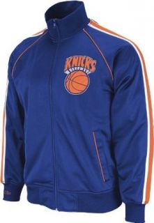 NBA Mitchell & Ness New York Knicks Royal Blue Final Score Full Zip Track Jacket  Sports Fan Outerwear Jackets  Sports & Outdoors