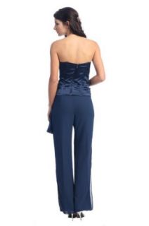 Women's Strapless Evening Wear Jumpsuit (203, Lilac, L) Jumpsuits Apparel
