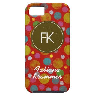 girly personalizable color polka dots iPhone 5 covers