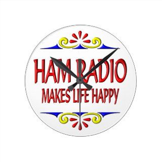 Ham Radio Makes Life Happy Wall Clocks